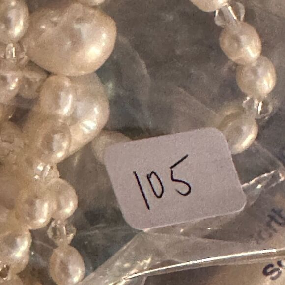 Genuine Freshwater Pearl Lariat Style Necklace & Matching Bracelet (Handcrafted) - Picture 6 of 7